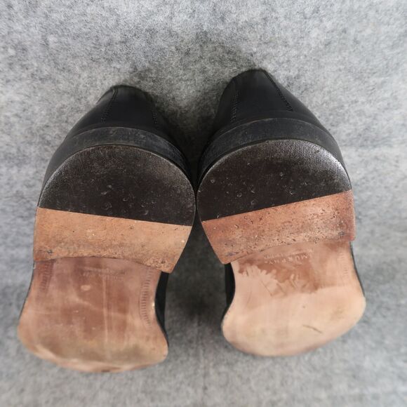 Johnston & Murphy Shoes Mens 10 Oxfords Derby Cap Toe Black Leather Dress Formal - Picture 10 of 14